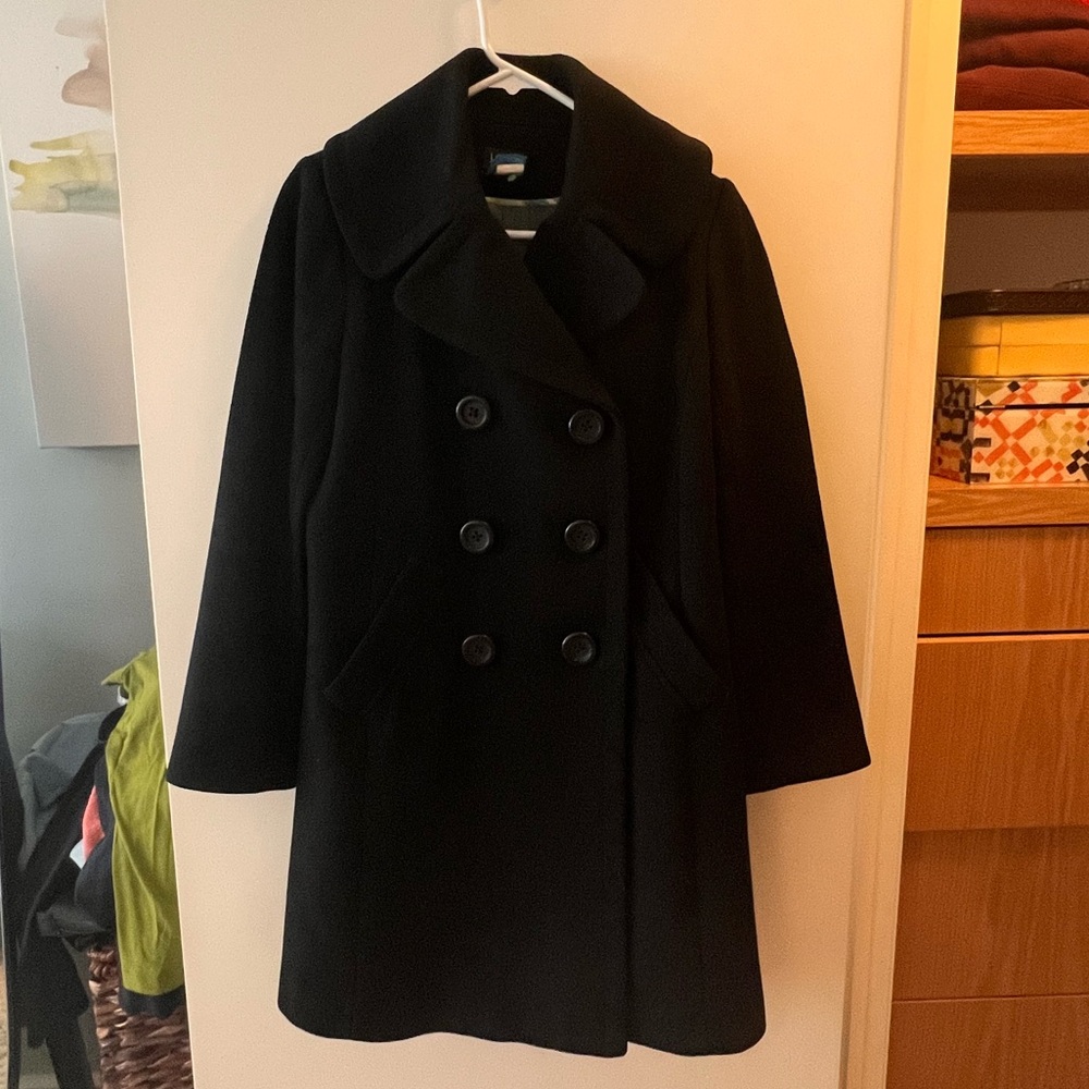 JCrew Black Wool Peacoat!